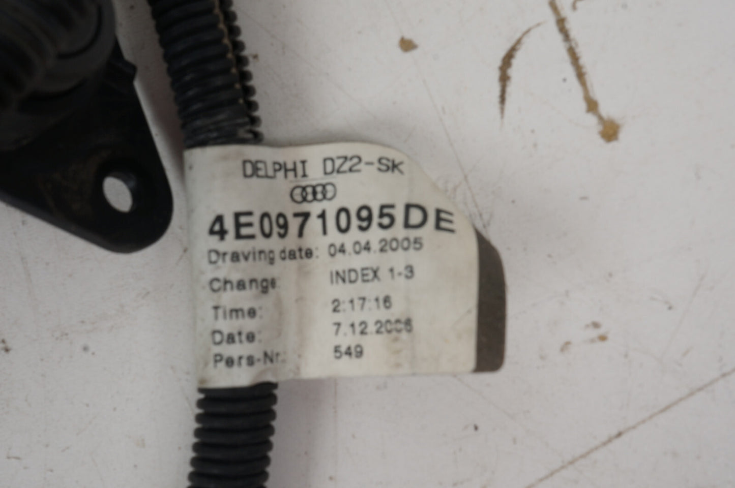 05 - 10 Audi A8 S8 FRONT PARKING PDC DISTANCE WIRE HARNESS SENSORS 4E0971095 OEM