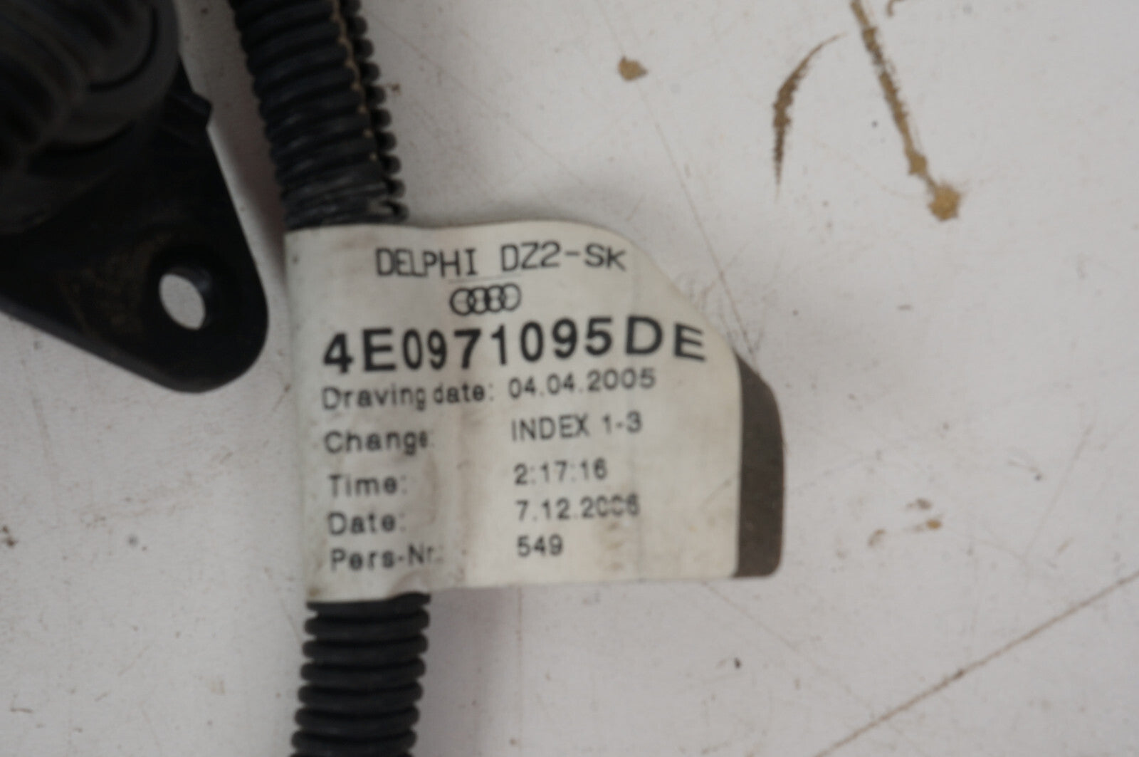 05 - 10 Audi A8 S8 FRONT PARKING PDC DISTANCE WIRE HARNESS SENSORS 4E0971095 OEM