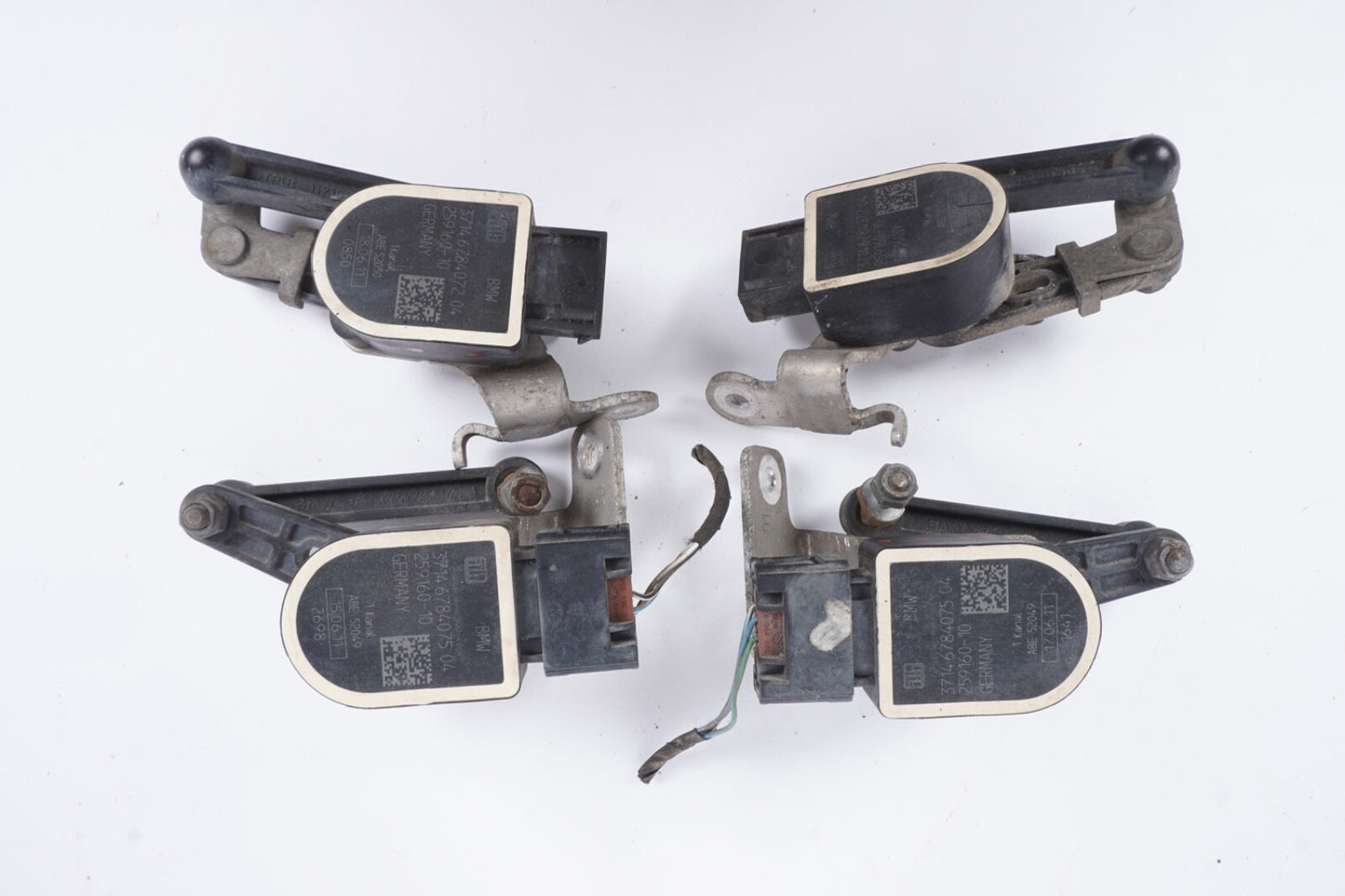 2009 - 2015 BMW 750I FRONT REAR LEFT RIGHT SIDE HEIGHT LEVER SENSOR OEM SET OF 4