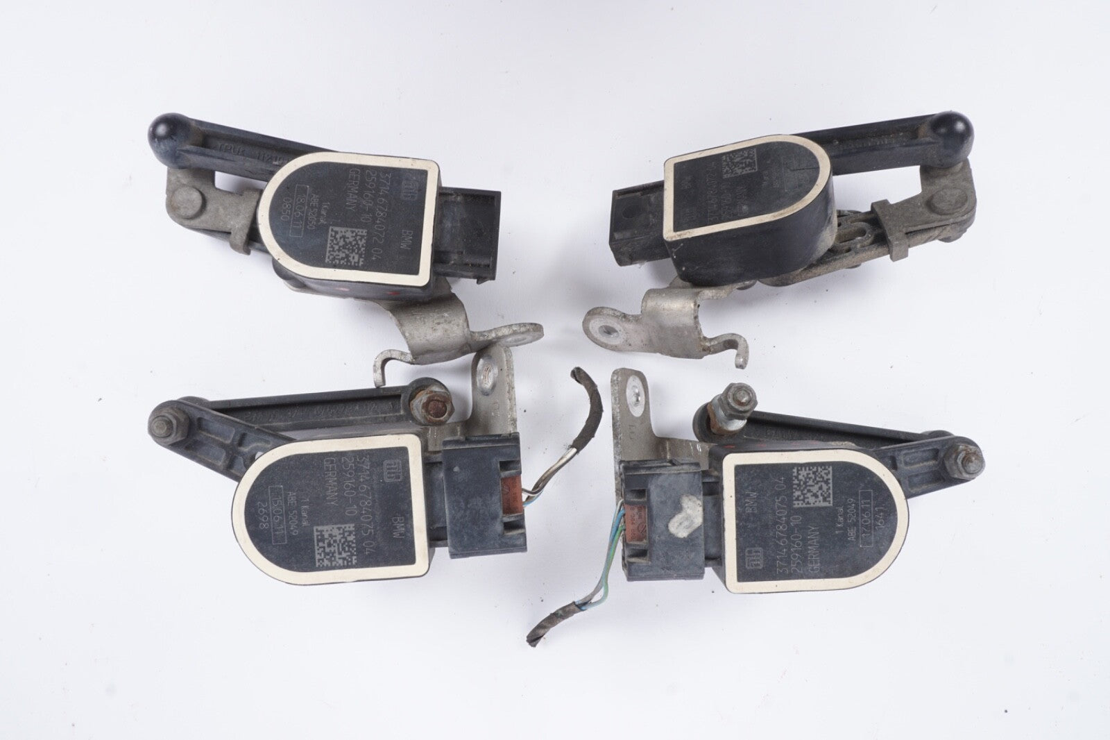 2009 - 2015 BMW 750I FRONT REAR LEFT RIGHT SIDE HEIGHT LEVER SENSOR OEM SET OF 4