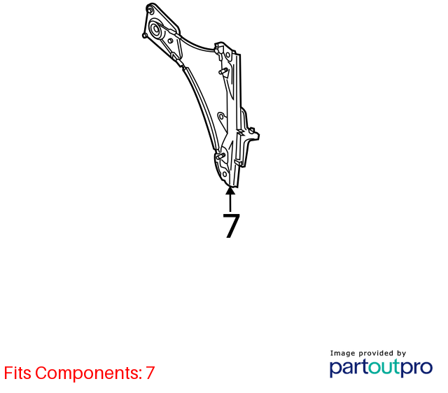 12-22 Volkswagen Passat Rear Left Driver Side Window Regulator & Motor OEM
