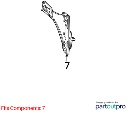 12-22 Volkswagen Passat Rear Left Driver Side Window Regulator & Motor OEM