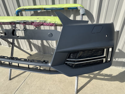 2018 Audi S4 A4 w/ S-line Front Bumper Cover NEW Primed W/Grilles