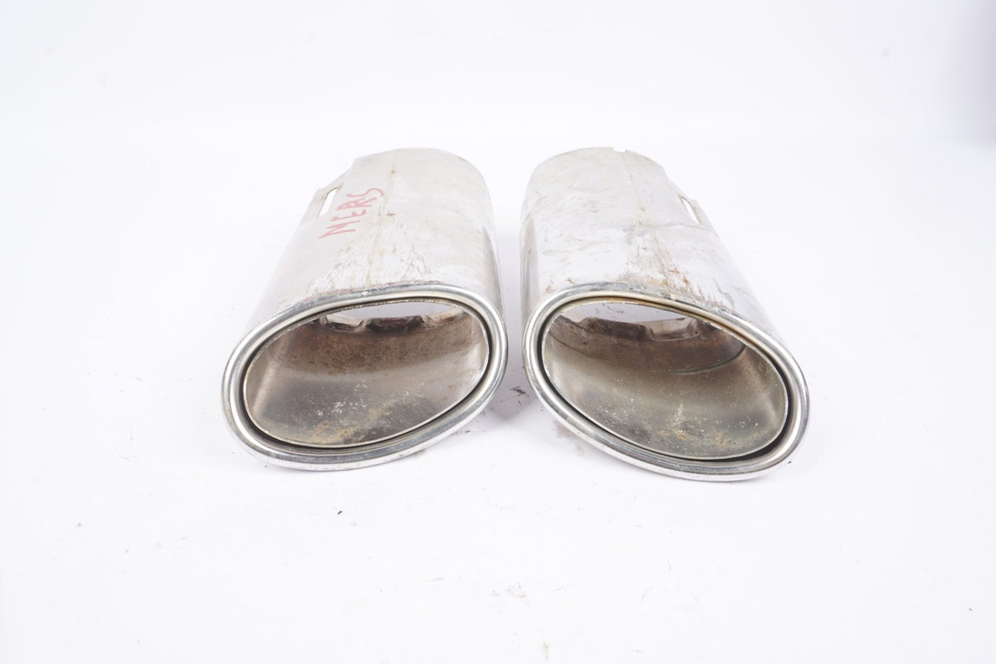 08-16 Mercedes W204 C350 E350 Rear Bumper Exhaust Muffler Tips Set of 2 OEM