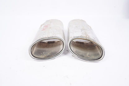 08-16 Mercedes W204 C350 E350 Rear Bumper Exhaust Muffler Tips Set of 2 OEM