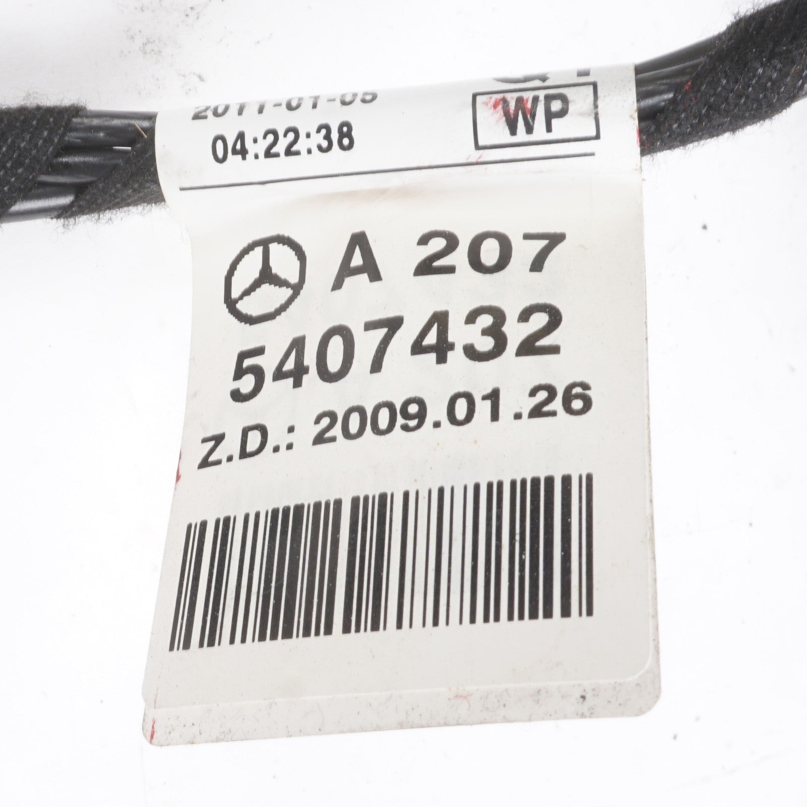 2012 - 2013 Mercedes E350 W207 Convertible Trunk Wiring Harness Cable OEM