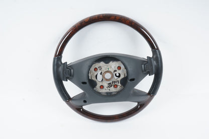 2010-2014 MERCEDES W221 S550 STEERING WHEEL WOOD TRIM BLACK W/ PADDLE OEM