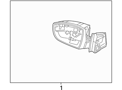 2015 - 2018 Ford Focus Driver Left Side View Power Door Mirror Silver