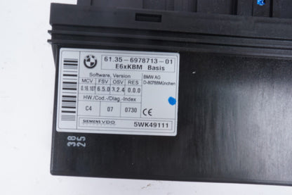 2004 - 2010  BMW 650i E63 E64 BCU BCM Body Control Computer Module Unit OEM