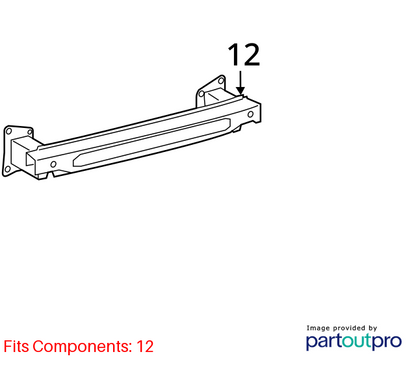 2012-2019 Volkswagen Passat Rear Bumper Reinforcement Impact Absorber  OEM