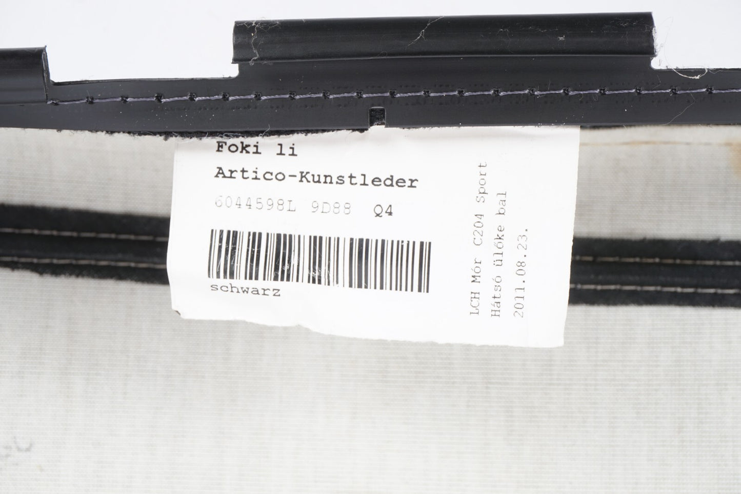 12-14 Mercedes C350 C250 Coupe Rear Seat Left Cushion Bottom Lower Cover OEM