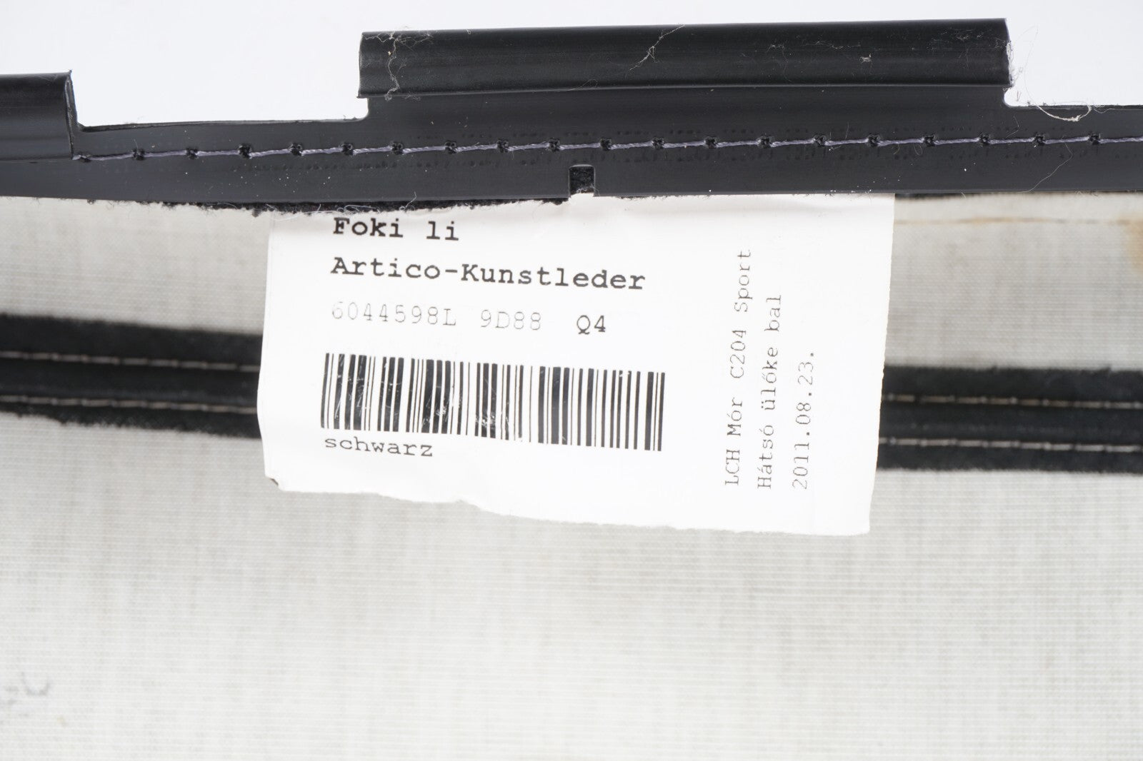 12-14 Mercedes C350 C250 Coupe Rear Seat Left Cushion Bottom Lower Cover OEM