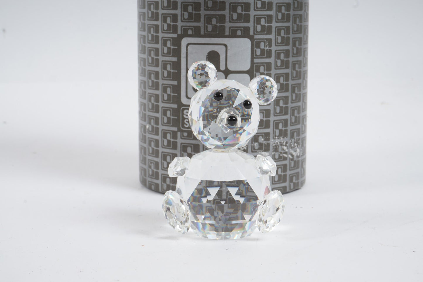 Retired Swarovski Silver Crystal Large Bear A 7637 NR 075 000 with Original Box