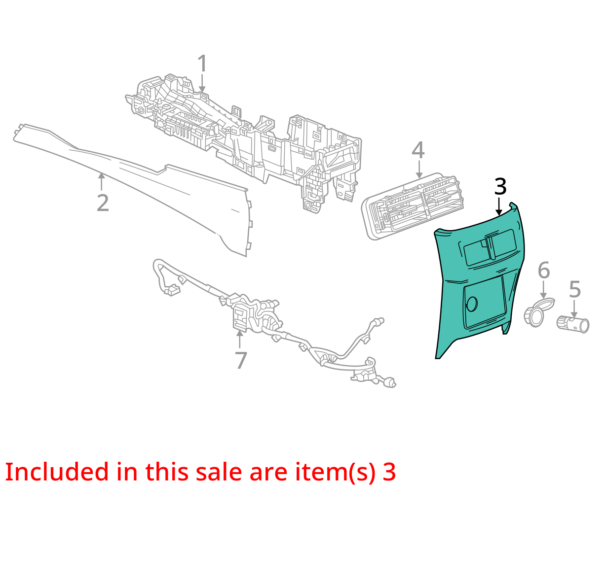 2020 2021 2022 2023 CADILLAC CT4 REAR VENT Genuine GM F Panel 84700908