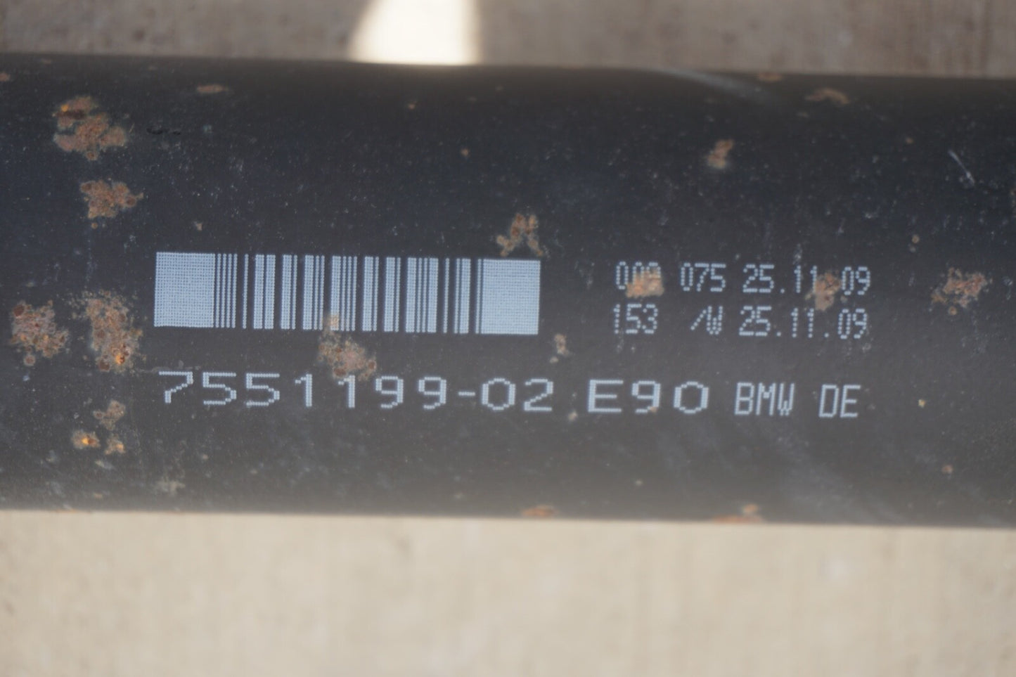 2009 - 2013 BMW 328i E93 REAR DRIVESHAFT 7551199-02 OEM