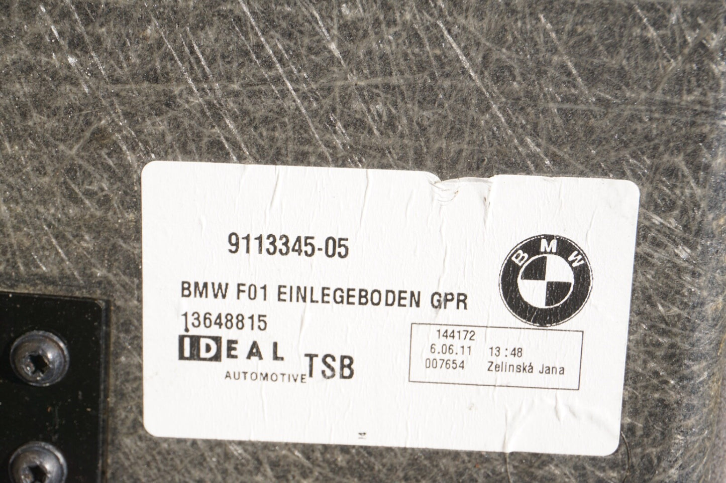 2021 - 2023 POLESTAR 2 REAR TRUNK CARGO FLOOR CARPET LINER COVER MAT OEM