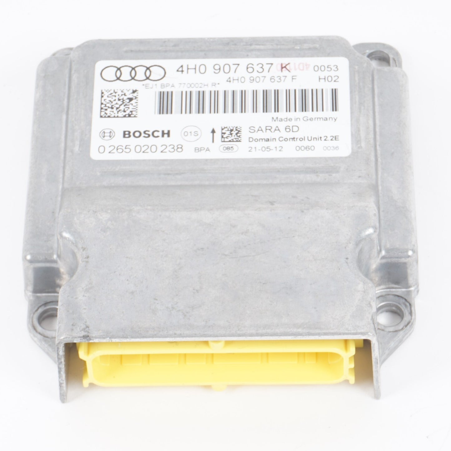 11-17 AUDI A8 A8L S8 YAW RATE SENSOR 4H0907637K OEM