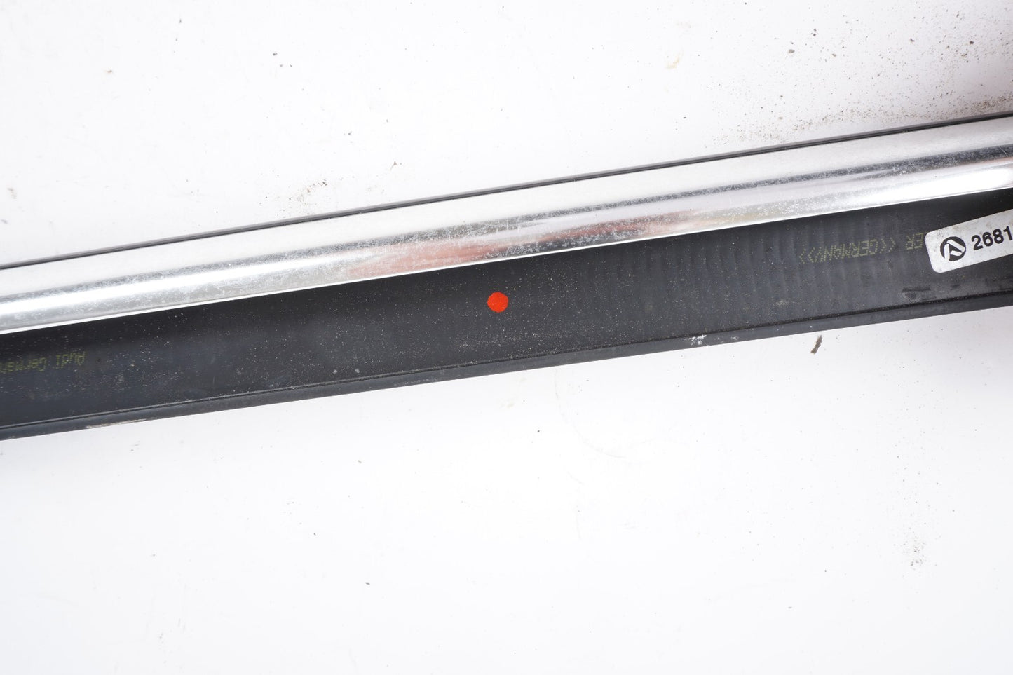 11-17 AUDI A8L FRONT LEFT DRIVER SIDE DOOR WINDOW BELT MOLDING CHROME OEM