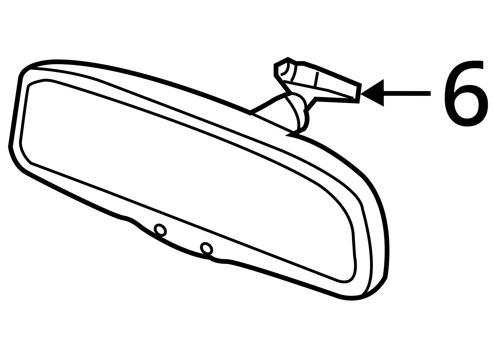 2013 - 2017 Honda Odyssey Auto Dim Interior Rear View Mirror OEM