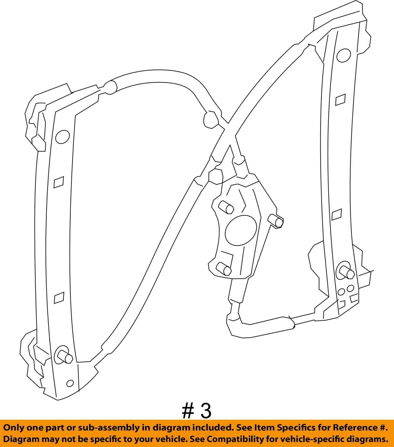 2011-2018 Audi A8L Front Window Regulator & Motor Left Driver Side OEM