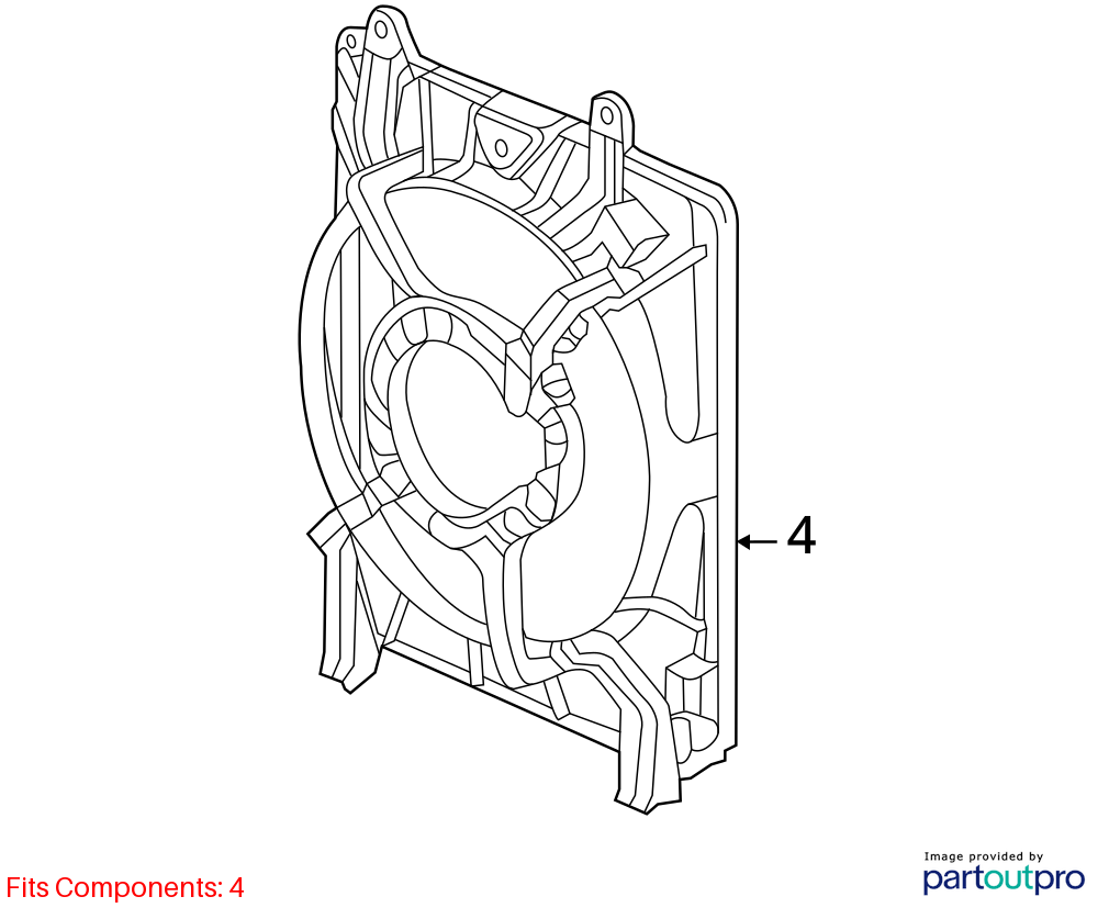 2016 - 2022 Acura ILX 2.4L Radiator Cooling Fan Right 19015-R4H-A01 OEM
