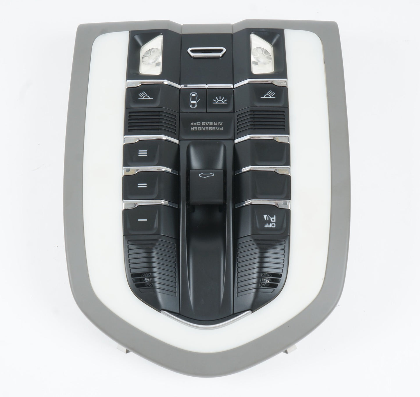 2010-2016 PORSCHE PANAMERA FRONT OVERHEAD CONSOLE READING DOME LIGHT PANEL  OEM