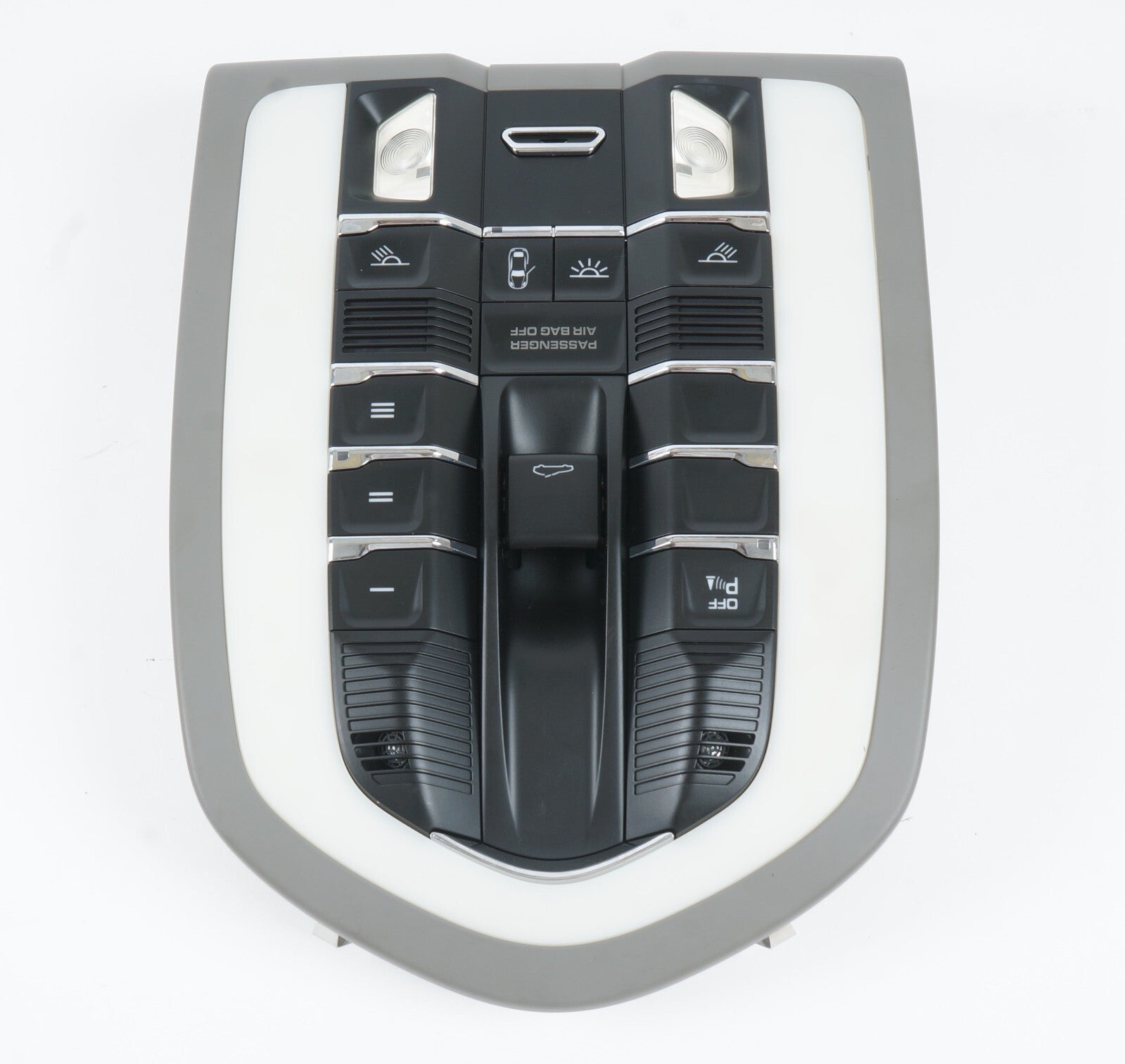 2010-2016 PORSCHE PANAMERA FRONT OVERHEAD CONSOLE READING DOME LIGHT PANEL  OEM