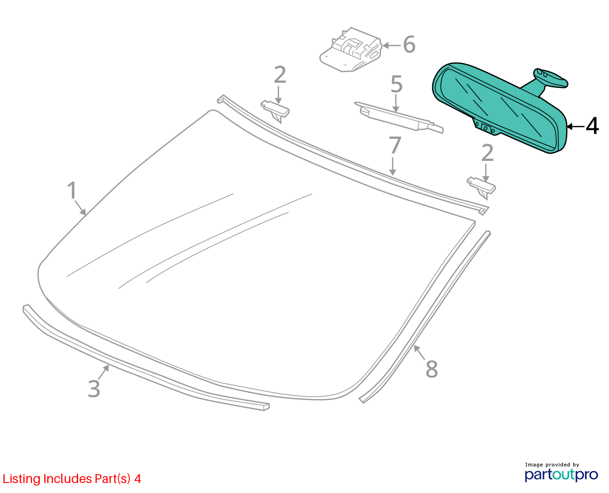 2018 - 2022 ACURA ILX FRONT WINDSHIELD CENTER INTERIOR REAR VIEW MIRROR OEM