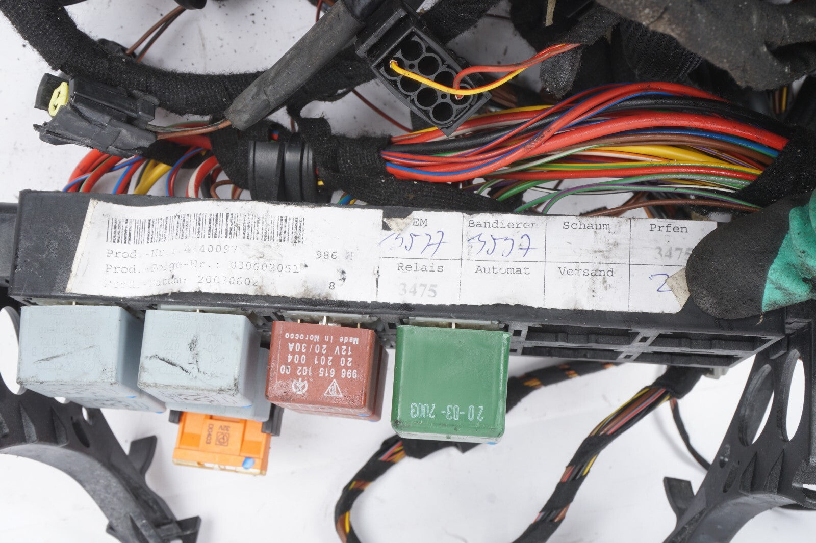 2003 2004 Porsche Boxster 986 2.7L Tiptronic Engine Wiring Harness OEM