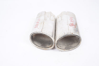 08-16 Mercedes W204 C350 E350 Rear Bumper Exhaust Muffler Tips Set of 2 OEM