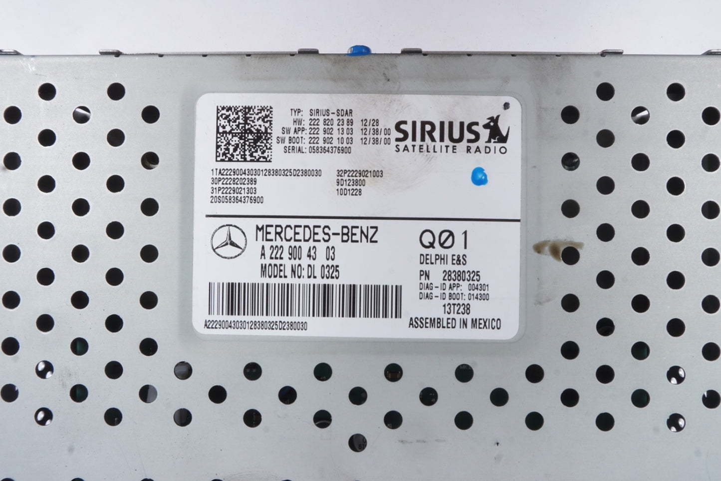 2014 - 2017 Mercedes W222 S550 Sirius Satellite Radio Receiver 2229004303 OEM