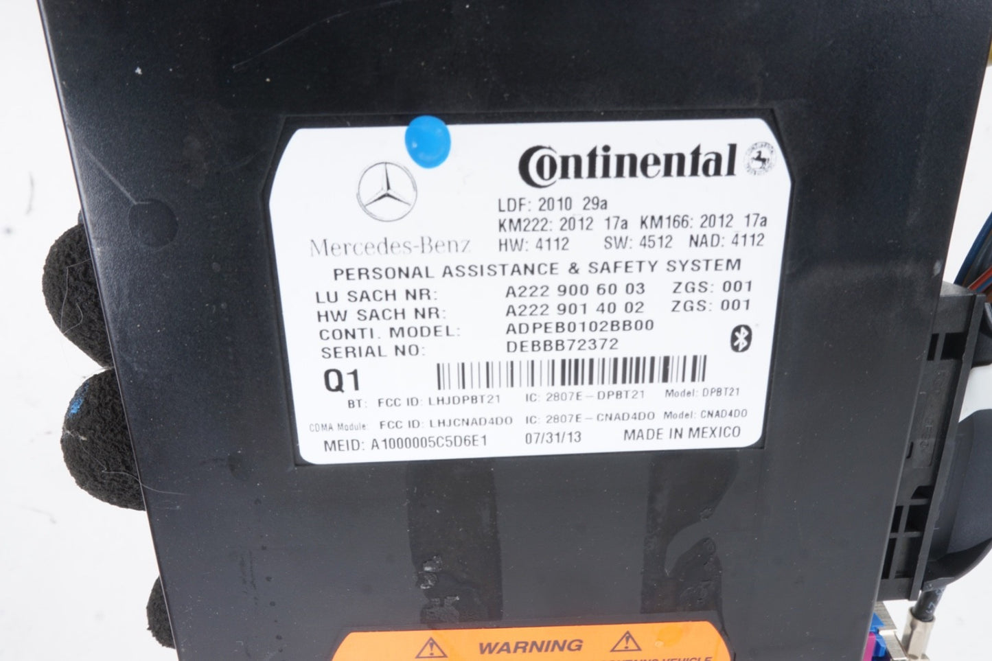 2012 - 2015 Mercedes C250 C300 C350 Communication Control Module OEM