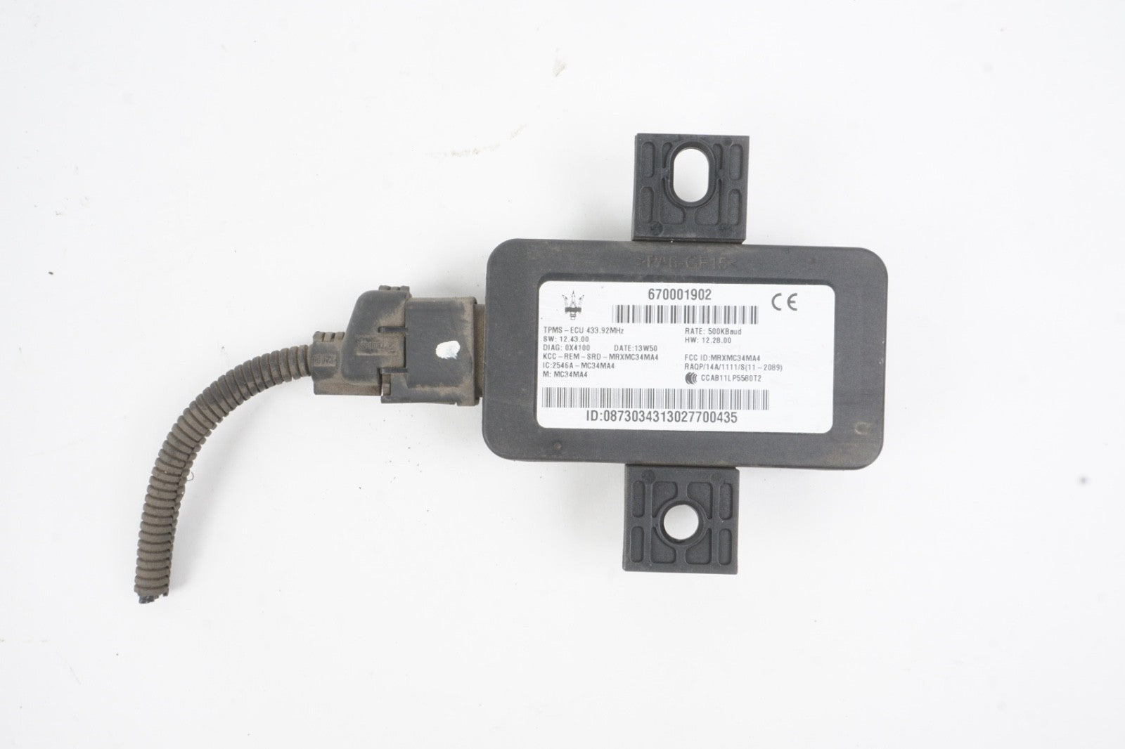 2014 - 2017 Maserati Ghibli Tire Pressure Monitoring Control Module Unit OEM