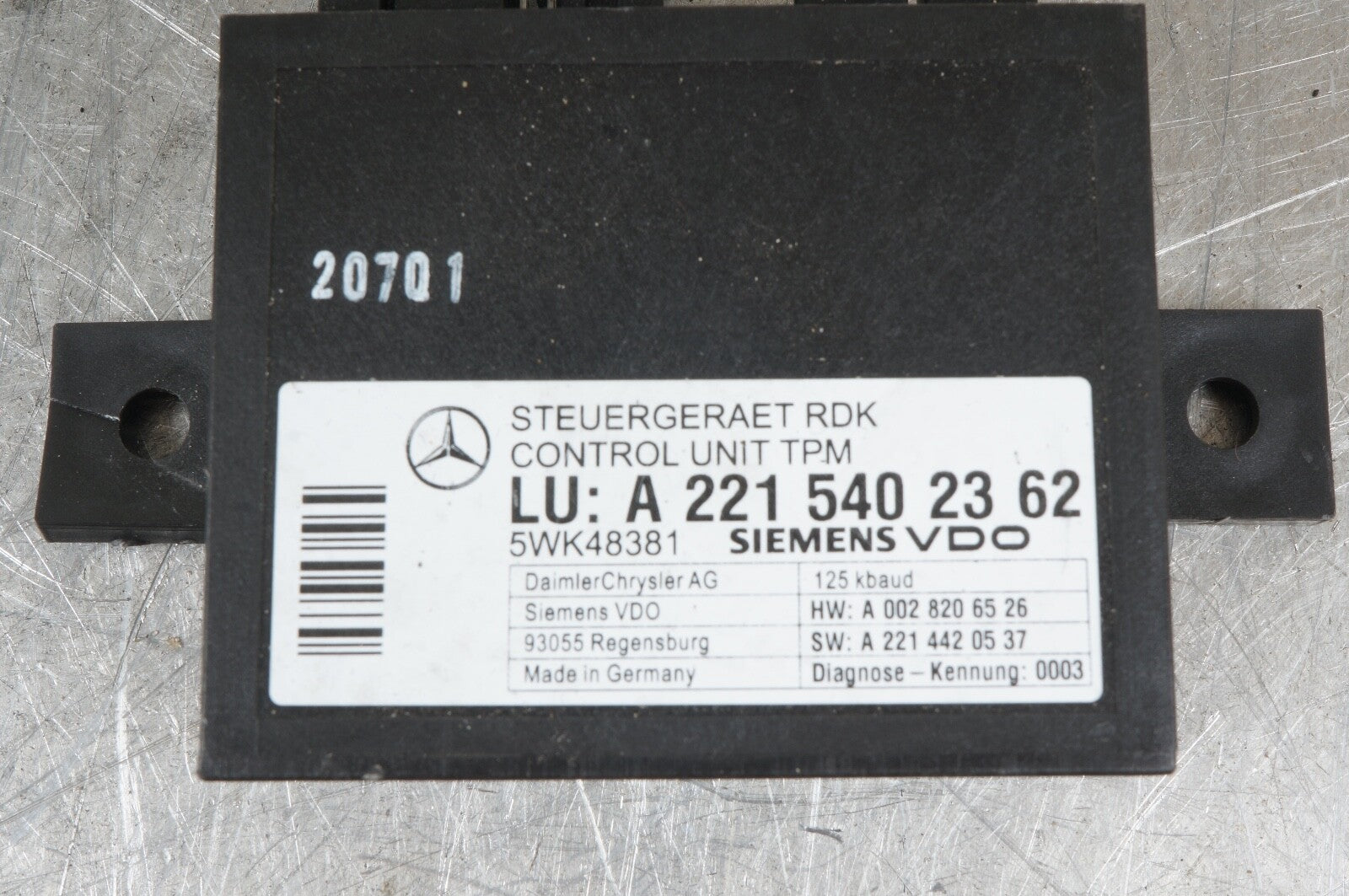 07-14 Mercedes W216 CL550 S550 Tire Pressure Monitor Module 2215402362 OEM