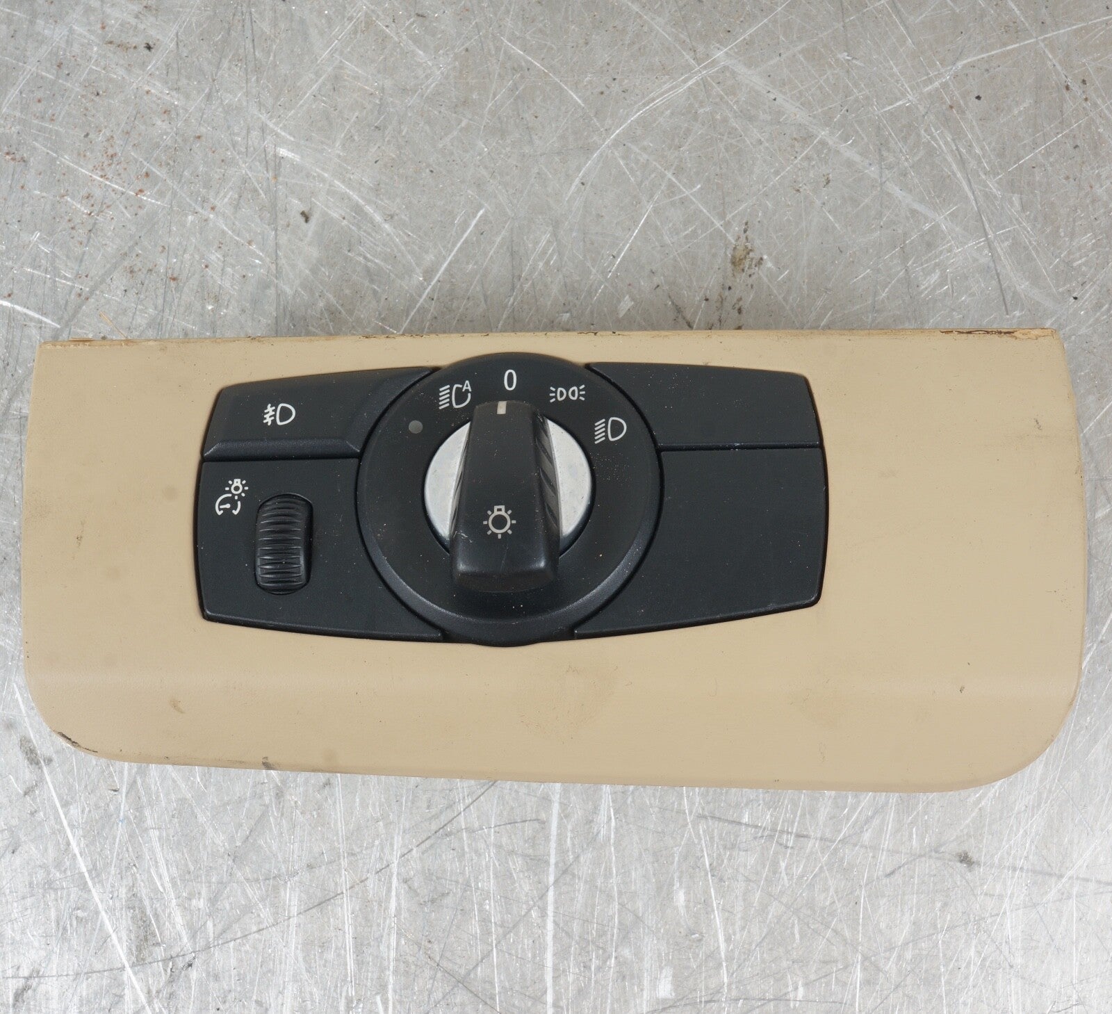 2007-2013 BMW X5 E70 DASH DASHBOARD HEADLIGHT LAMP CONTROL SWITCH & BEZEL OEM