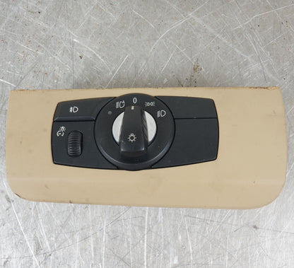 2007-2013 BMW X5 E70 DASH DASHBOARD HEADLIGHT LAMP CONTROL SWITCH & BEZEL OEM