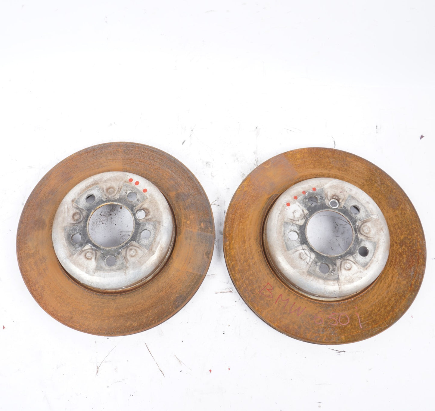 09-19 BMW F10 F06 F12 650i 640i 535i Rear Brake Rotors Disc Left & Right OEM