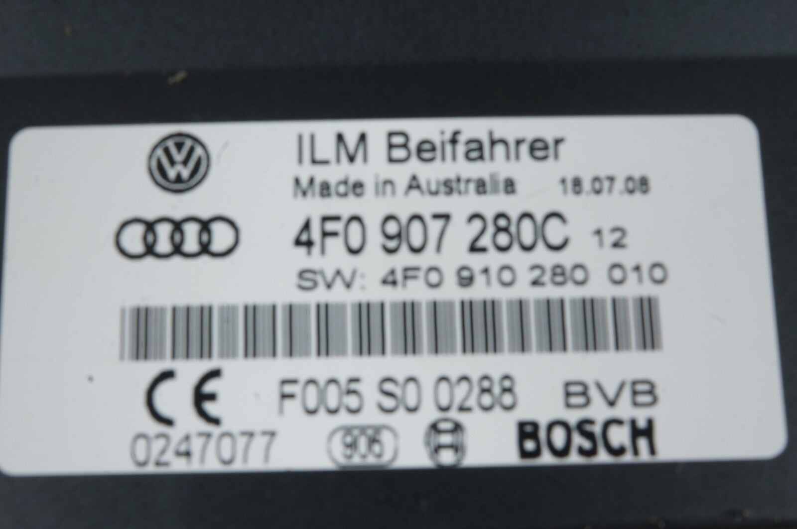 2005-2011 AUDI QUATTRO A6 ONBOARD POWER SUPPLY CONTROL MODULE 4F0907280C OEM