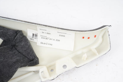 11-17 AUDI A8 A8L S8 REAR LEFT SIDE C PILLAR QUARTER WINDOW TRIM  ALCANTARA OEM