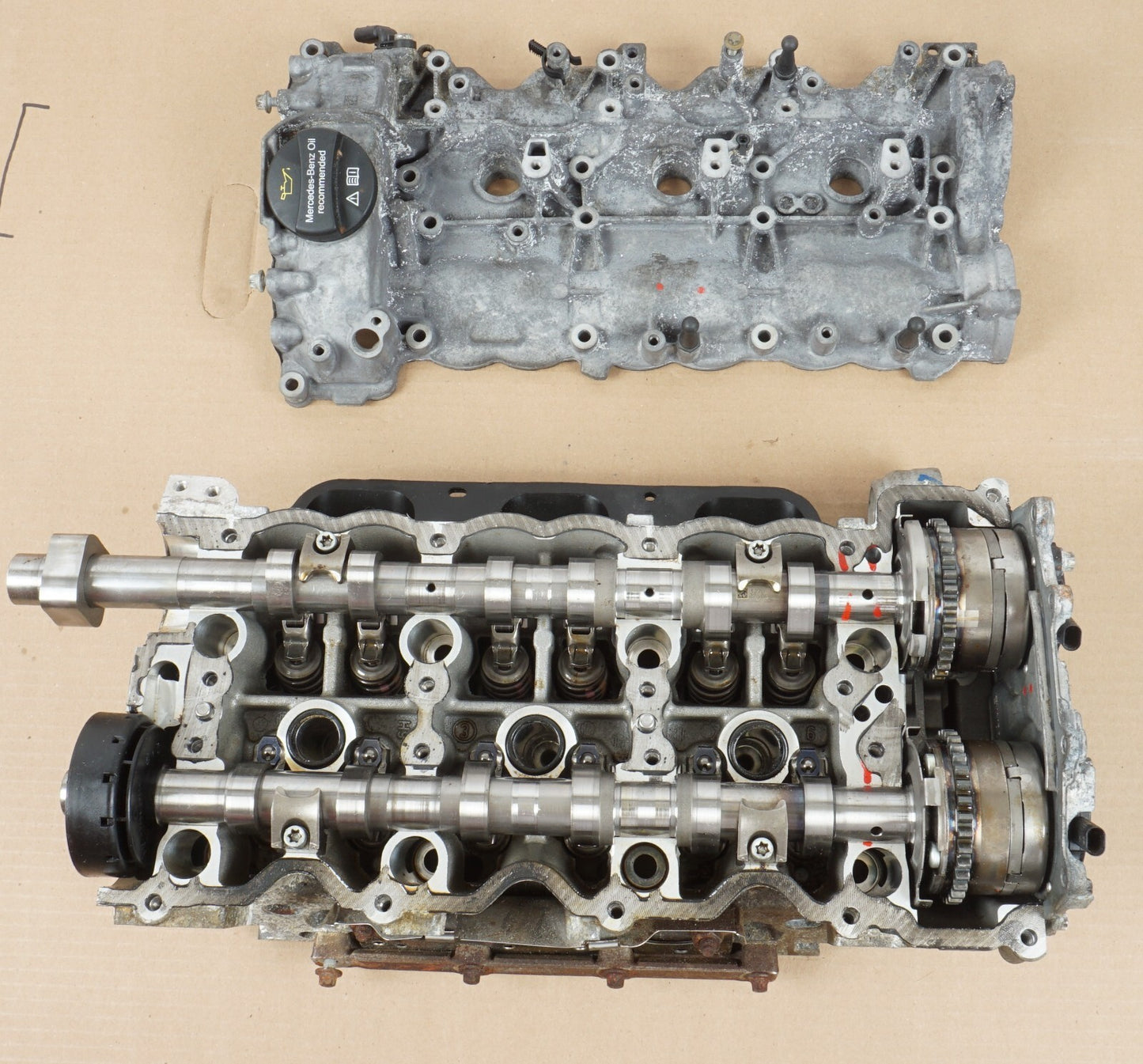 2018-2020 MERCEDES SL450 ENGINE CYLINDER HEAD & VALVE COVER RIGHT PASS SIDE OEM