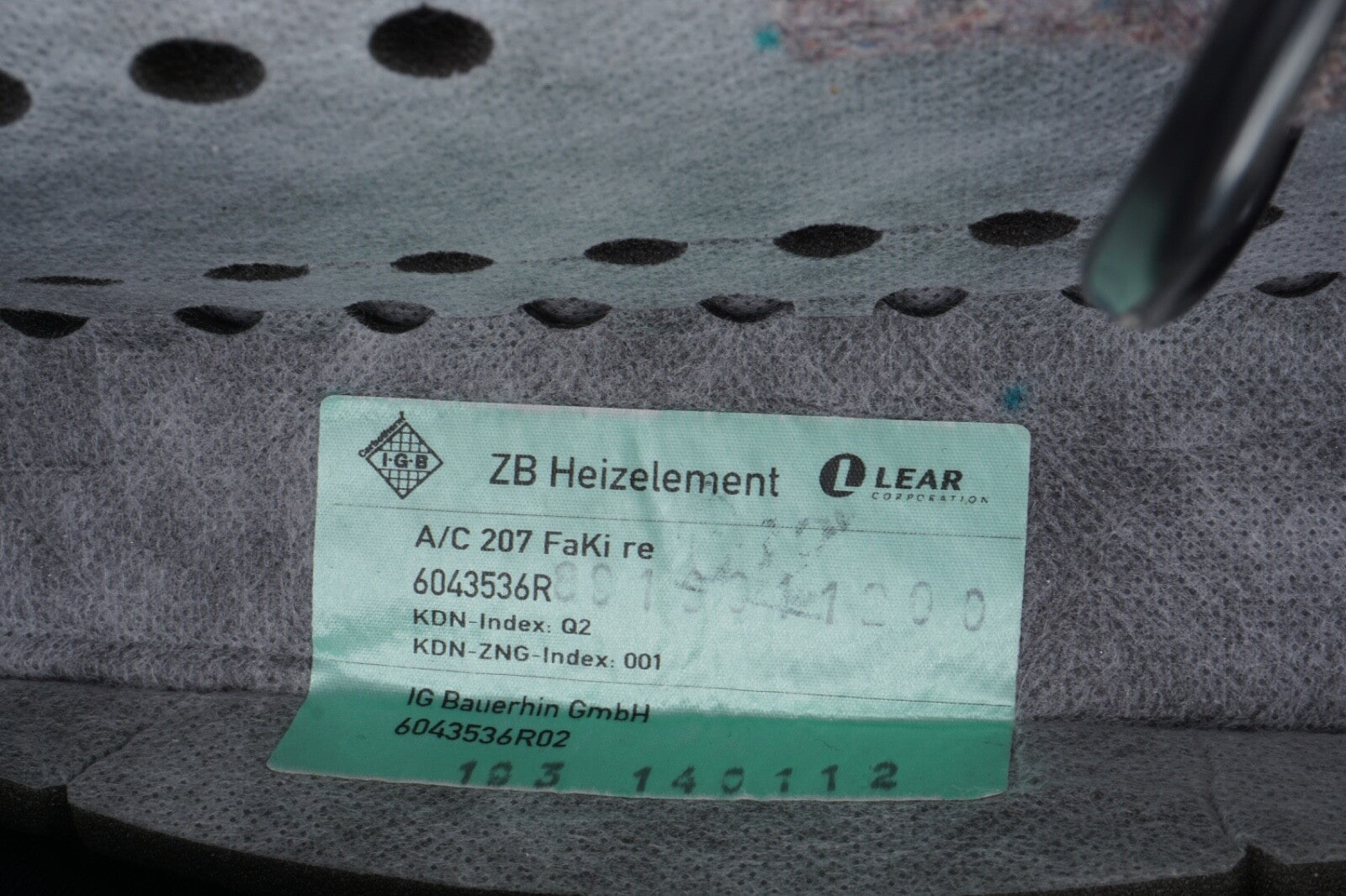 10-16 Mercedes E350 E550 Convertible Right Pass Seat Cushion Bottom OEM