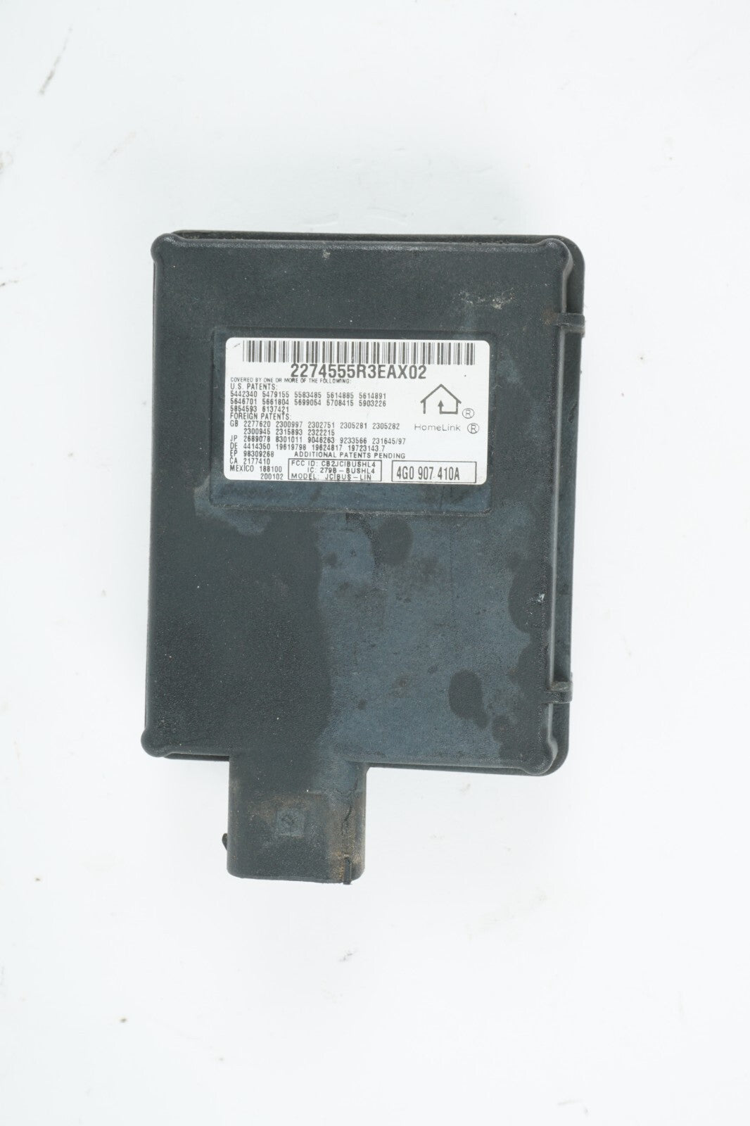 2012 - 2017 AUDI A7 HOMELINK GARAGE DOOR OPENER MODULE 4G0907410A OEM