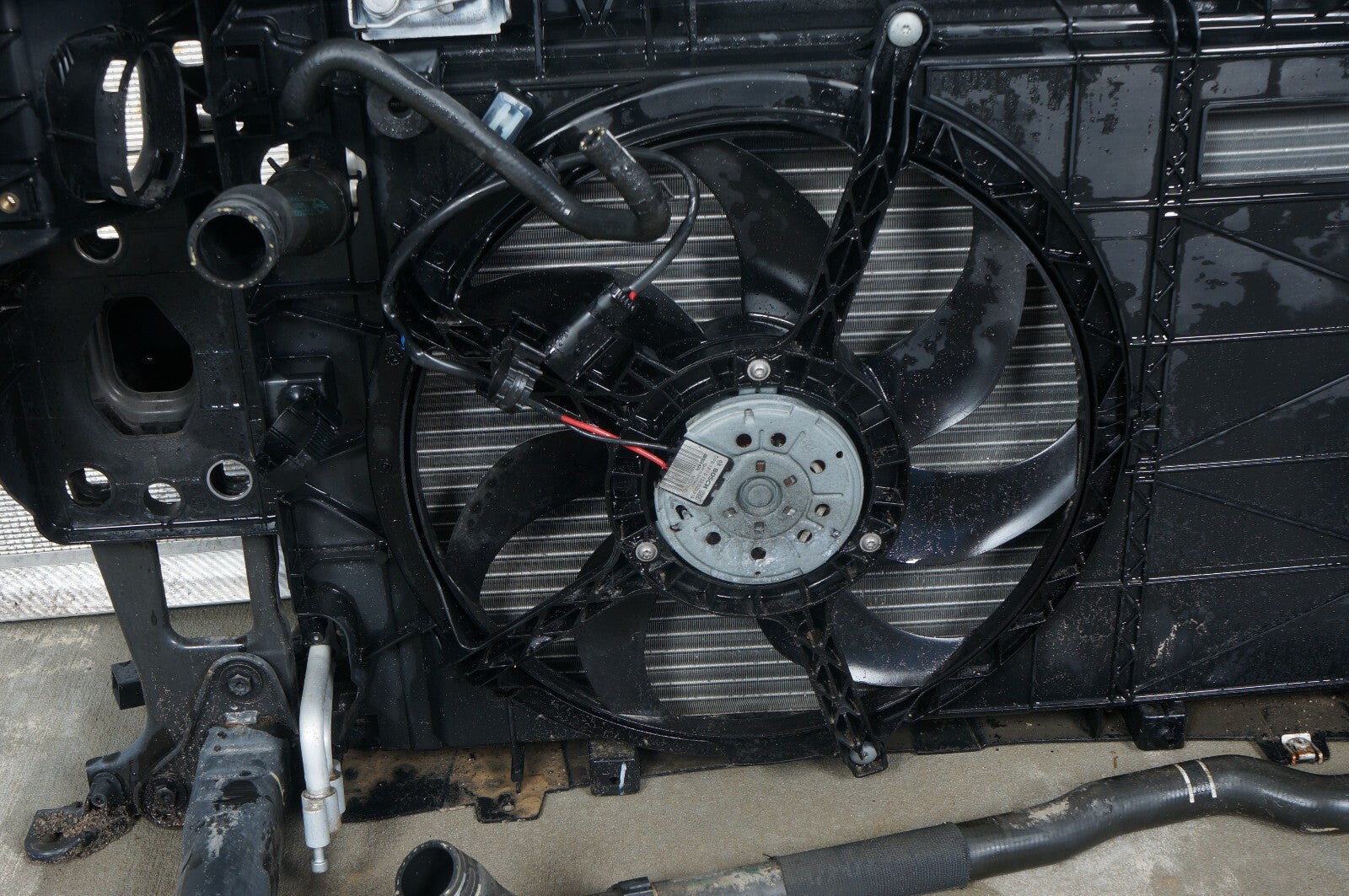 2012 - 2015 MINI COOPER R57 RADIATOR SUPPORT & FAN W/ BUMPER REINFORCEMENT OEM