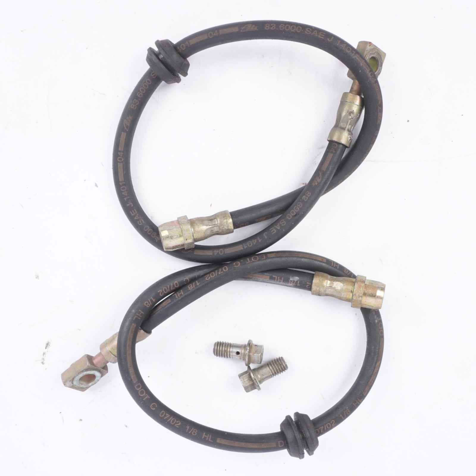 Vintage Genuine Mercedes Brake Line Hose PAIR