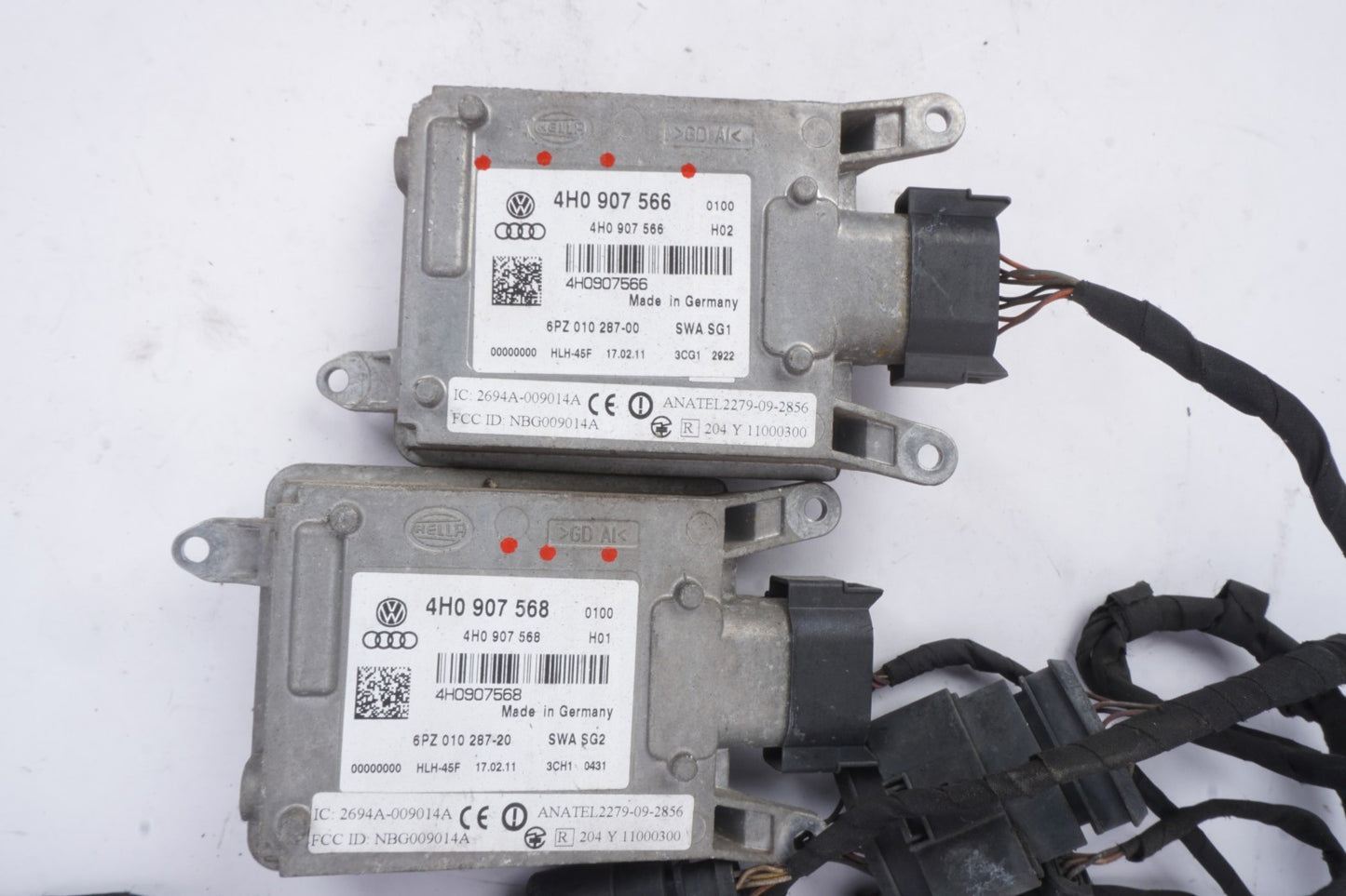 2011 - 2012 Audi A8L Left Blind Spot Control Park Sensor Wire Harness OEM