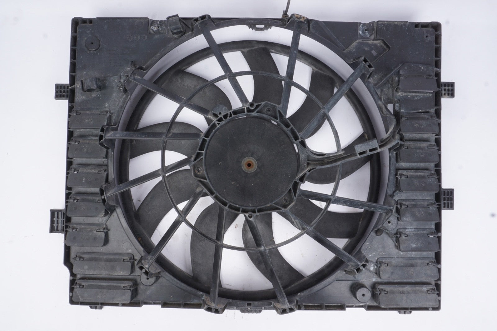 11-18 Porsche Cayenne Turbo 958 Engine Cooling Fan Motor Assembly NO MOTOR