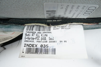2012 - 2018 AUDI A7 FRONT LEFT DRIVER SEAT BACK BACKREST UPPER OEM