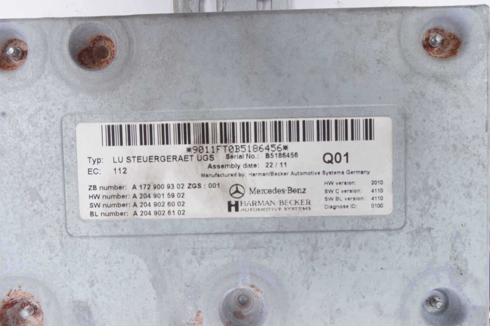 10 - 13 Mercedes W221 S550 S400 SLK350 Communication Interface Module 1729009302