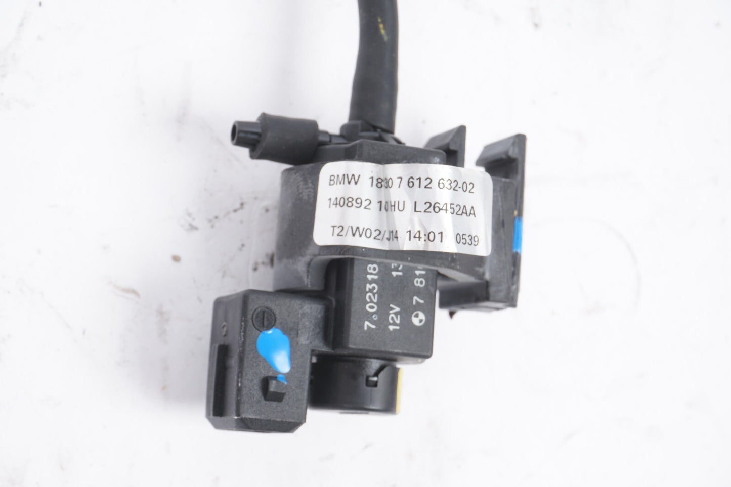 13-18 BMW 650i Exhaust Flap Vacuum Control Electric Valve Solenoid OEM