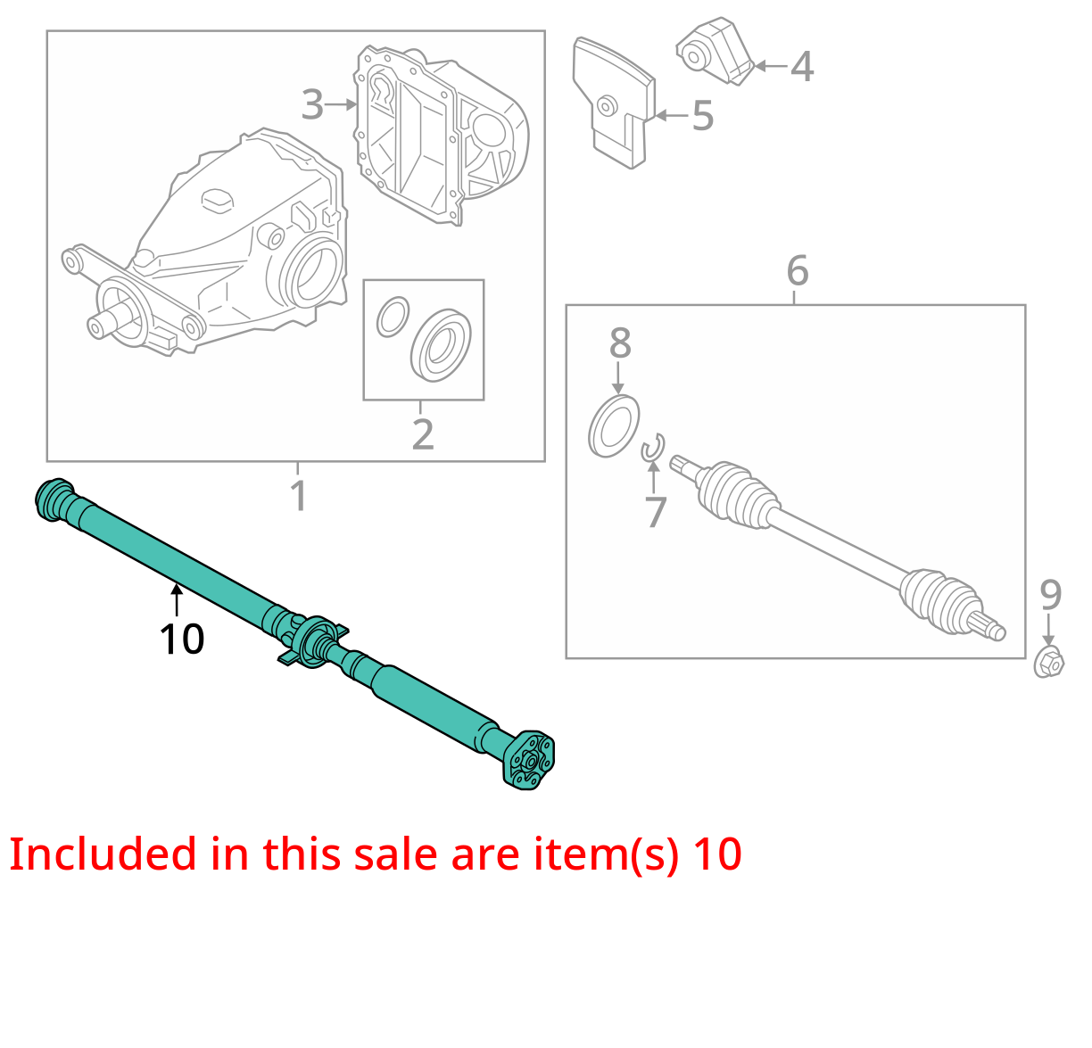 14 - 20 BMW 4-Series F32 F33 F36 xDrive Front Driveshaft Propeller Shaft OEM